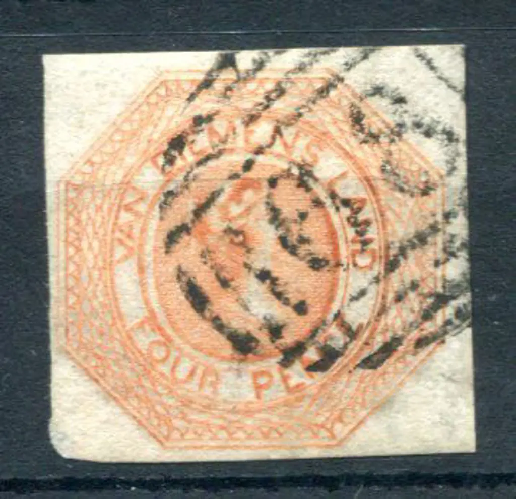 1853 4d orange, plate II with 4 clear margins. ... Image 1++