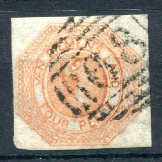 1853 4d orange, plate II with 4 clear margins. ...