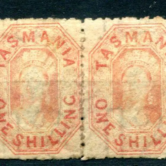 1871/91 1/- brown-red perf. 11½ horiz pair , wmk ...