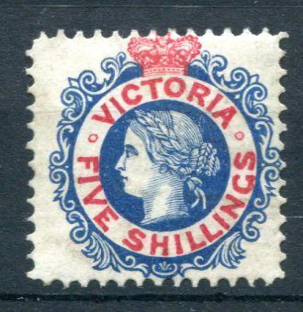 1867/81 5/- blue & carmine, perf. 13. MVLH. SG ... Image 1++