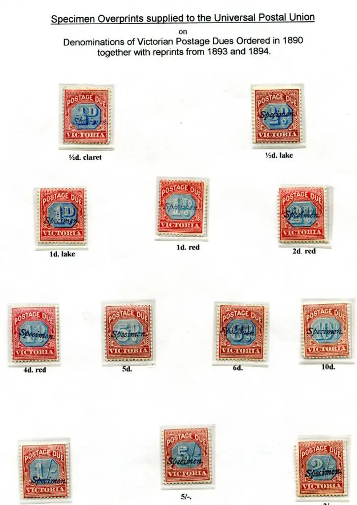 1890 ½d to 22/- dull blue & brown lake set of 10 ... Image 1++