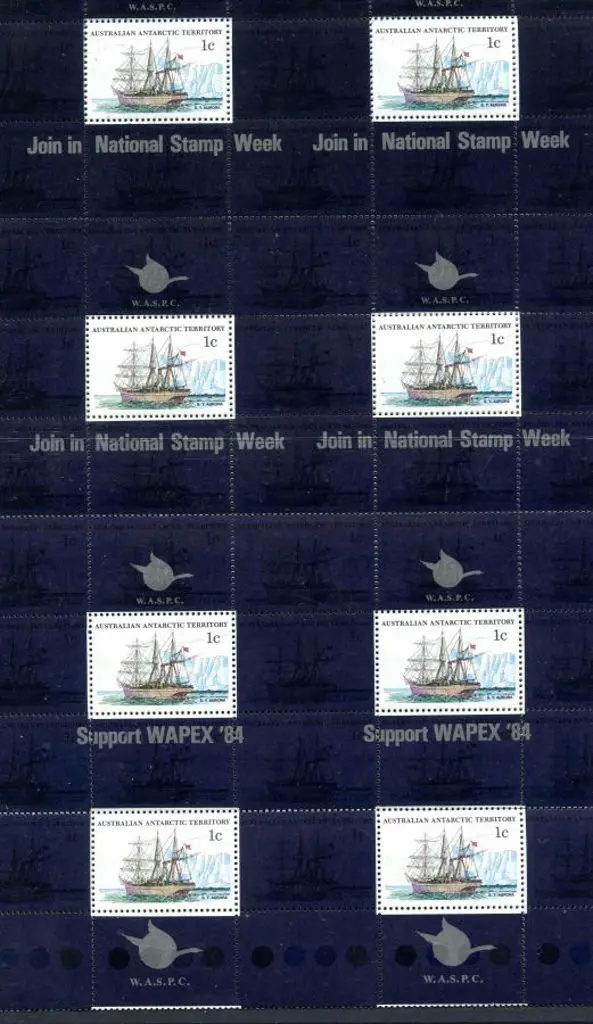 1984 "Join in National Stamp Week", "Support WAPEX ... Image 1++