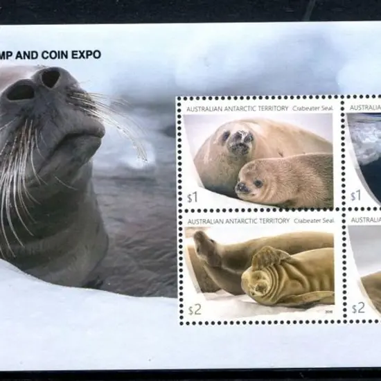 2018 Crabeater Seal M/S ovptd "APF Supports ...