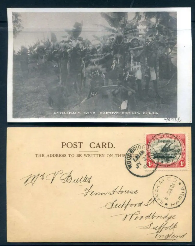 1908 (5th June) "Cannibals with Captive, Brit New ... Image 1++
