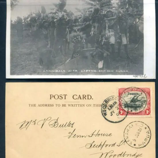 1908 (5th June) "Cannibals with Captive, Brit New ...