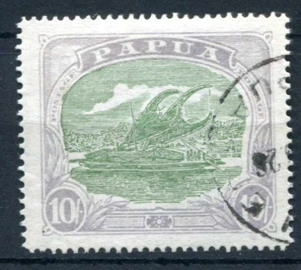 1916/31 10/- green & pale ultramarine. Fine used & ... Image 1++