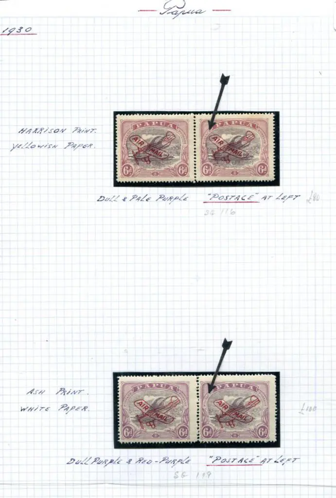 1930 6d Air ovpts in both Harrison & Ash printings ... Image 1++