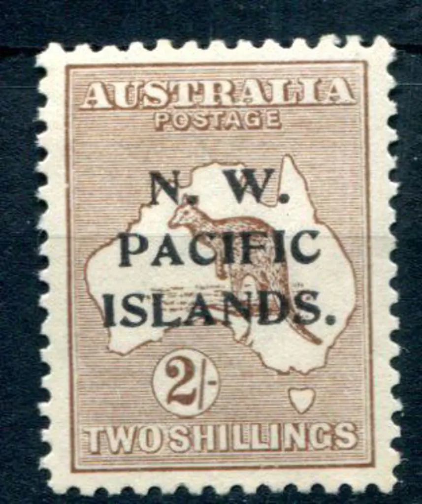 1918/22 2/- brown with inverted 3rd wmk & plate 2 ... Image 1++