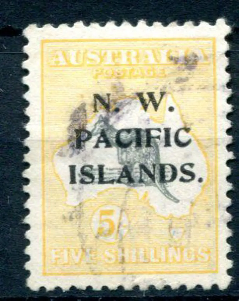 1918/22 5/- grey & pale yellow with Duty plate ... Image 1++