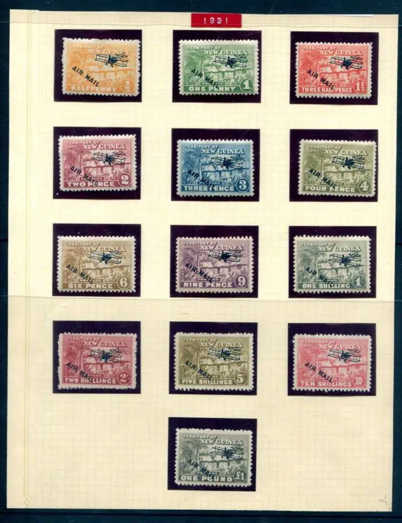 1931 Huts ovptd "AIR MAIL" set to £1. MLH with the ... Image 1++
