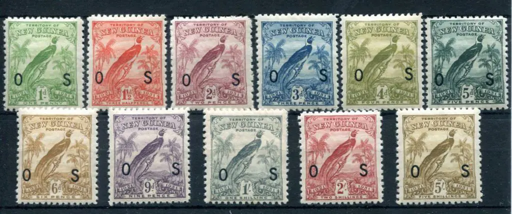 1931 "Dated Birds" ovptd "OS". Fresh MUH, the 2/- ... Image 1++