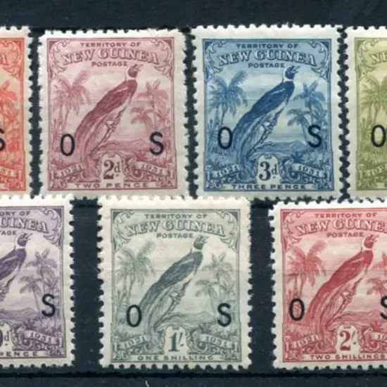 1931 "Dated Birds" ovptd "OS". Fresh MUH, the 2/- ...
