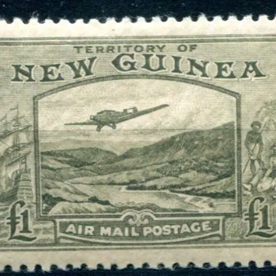 1939 £1 olive-green Bulolo Goldfields. MVLH. SG ...