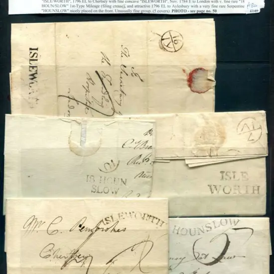 1761-1796 group of early pre-stamp covers with ...