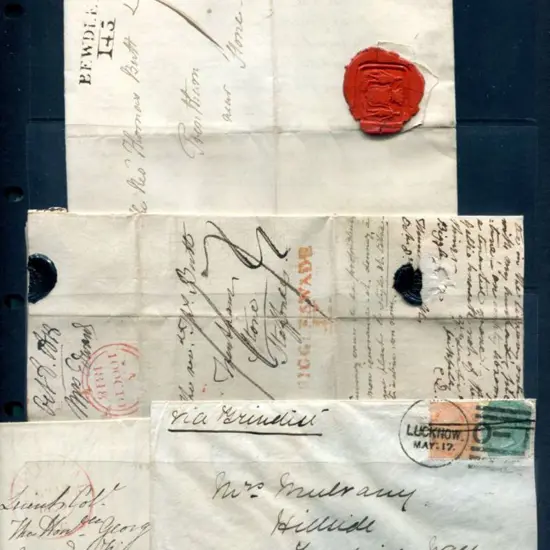 1818 entire with BIGGLES1wade h/s in red & 1818 ...