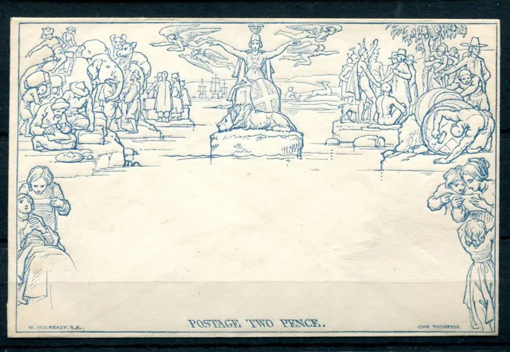 1840 2d blue Mulready envelope. Fine & fresh mint ... Image 1++