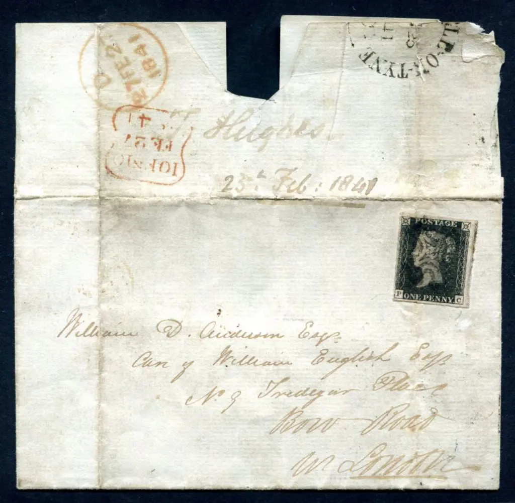 1840 1d black, plate 11 on New Road, West London ... Image 1++