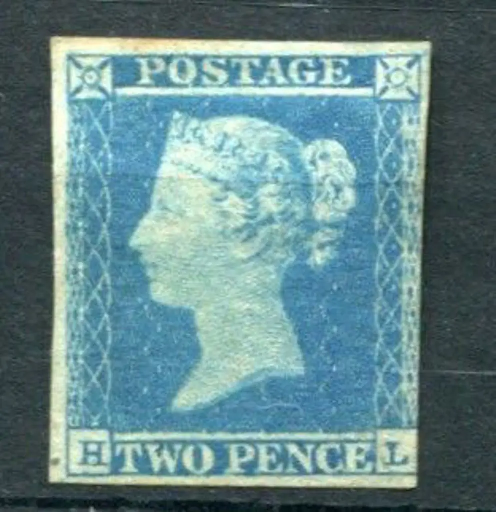 1841 2d blue with 3½ margins & lettered "HL". MNG ... Image 1++