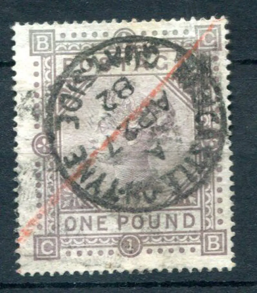 1867/83 £1 brown-lilac, Plate 1, Maltese Cross ... Image 1++