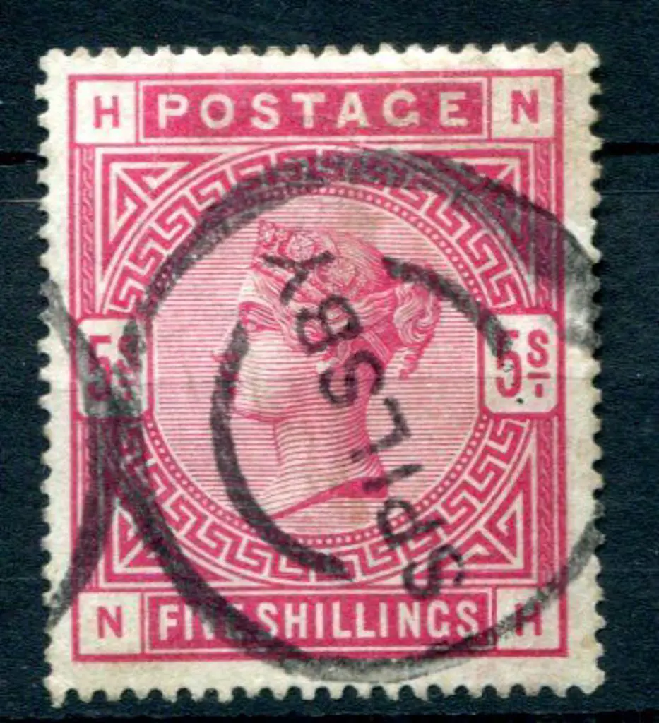 1883/84 5/- rose with "Spilsby" undated double ... Image 1++