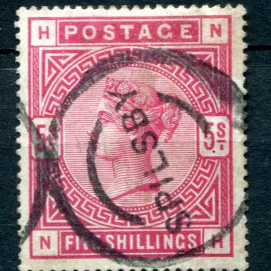 1883/84 5/- rose with "Spilsby" undated double ...
