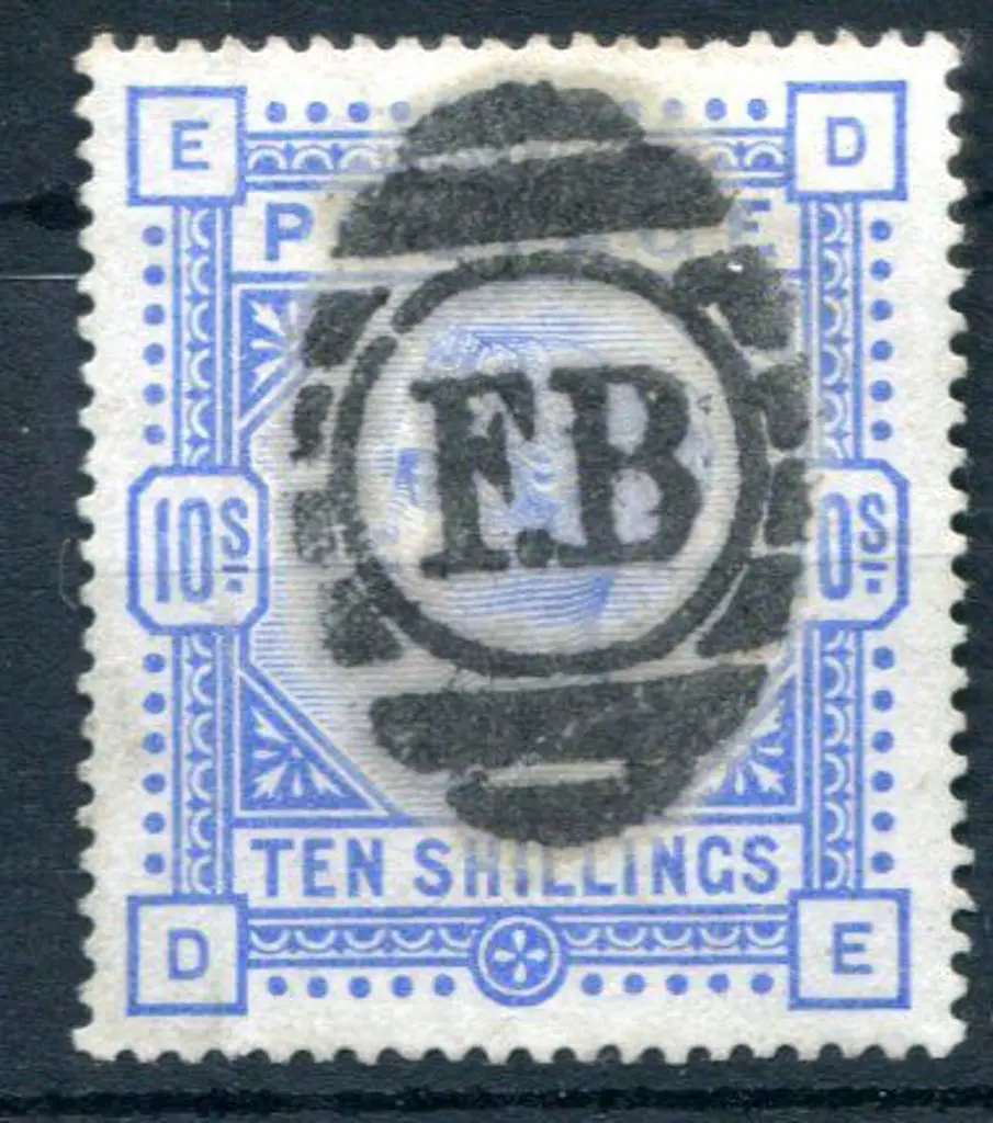 1883/84 10/- ultramarine. Fine used with bold ... Image 1++