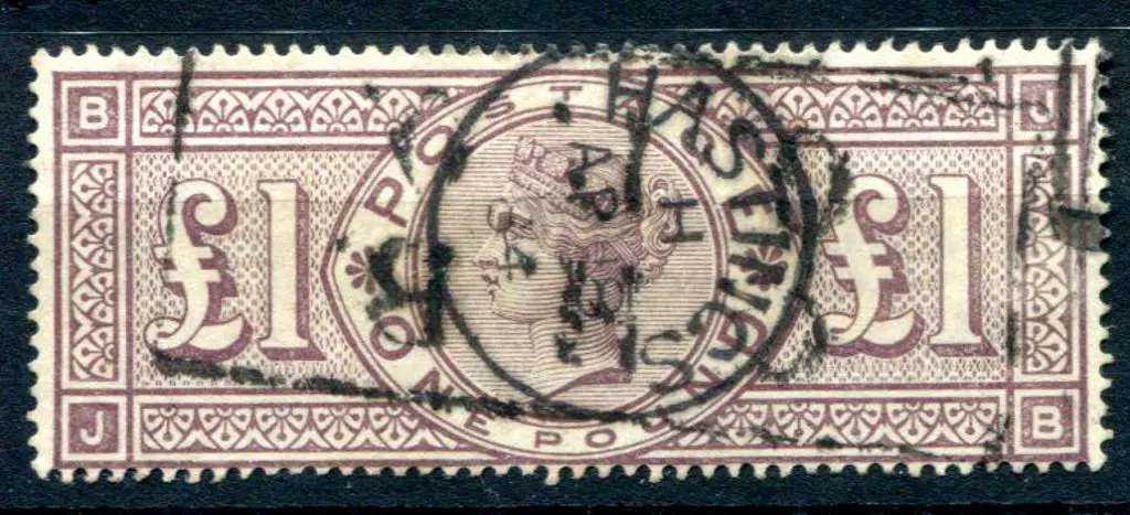 1884 £1 brown-lilac, 2 Imperial Crowns wmk with ... Image 1++