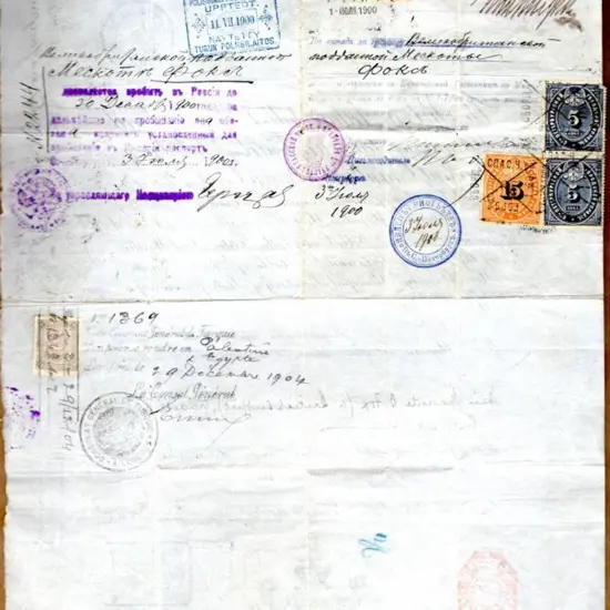 1900 British Foreign Office Travel Document with ...