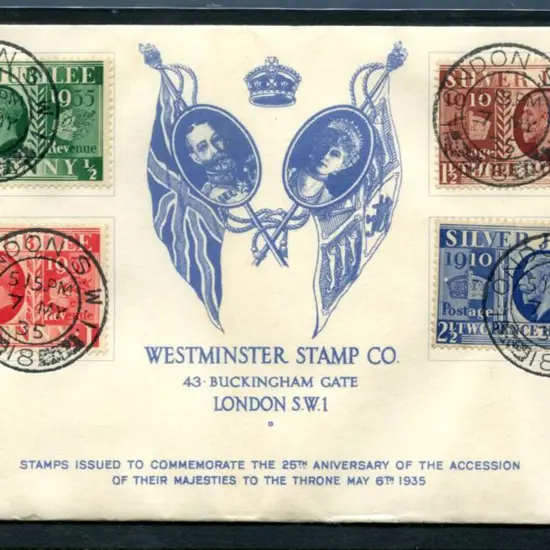 1935 (7th May) KGV Silver Jubilee set of 4 on ...