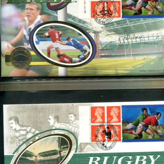 1999 Rugby World Cup set of 4 Benham covers incl ...