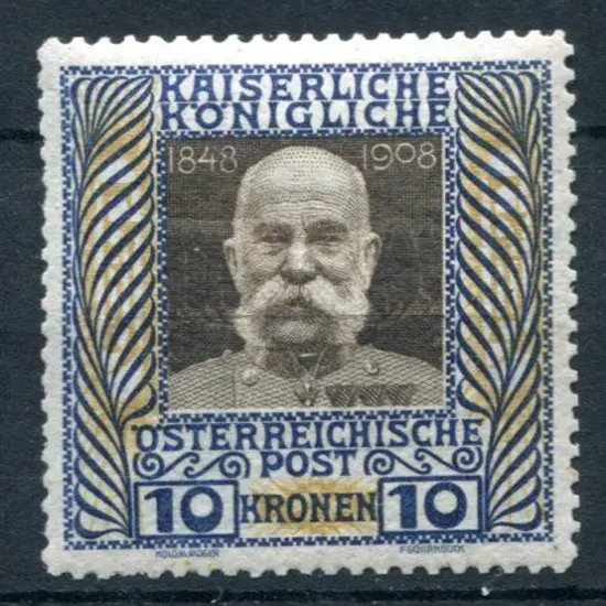 Austria 1908/13 10k Francis Joseph I. MVLH & well ...