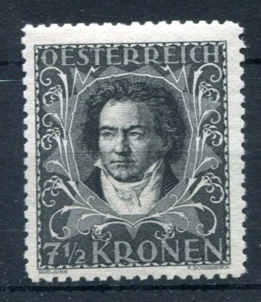 Austria 1922 7½k Musicians' Fund, perf.11½. Fine ... Image 1++