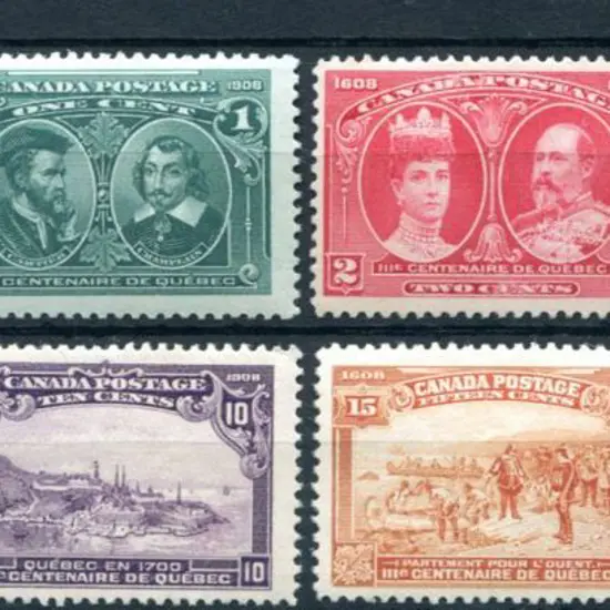 Canada 1908 Quebec Tercentenary set of 8. Fresh ...