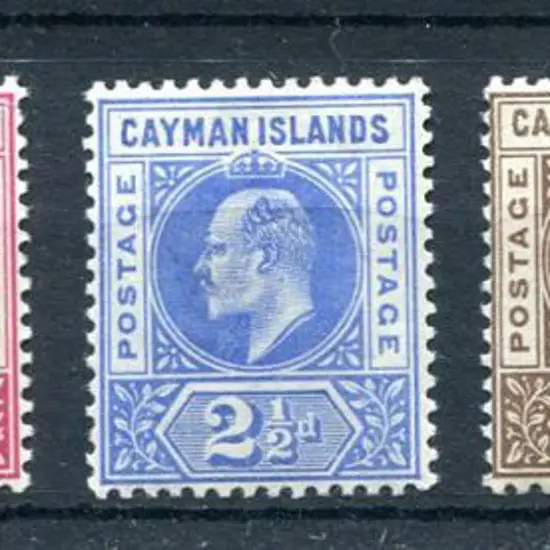 Cayman Is. 1902/03 ½d to 1/- KEVII single crown ...