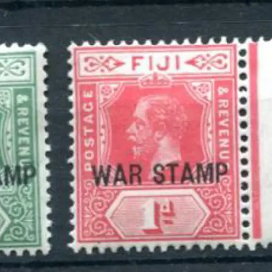 Fiji 1915/19 "WAR STAMP" ovpts on ½d in 2 shades ...