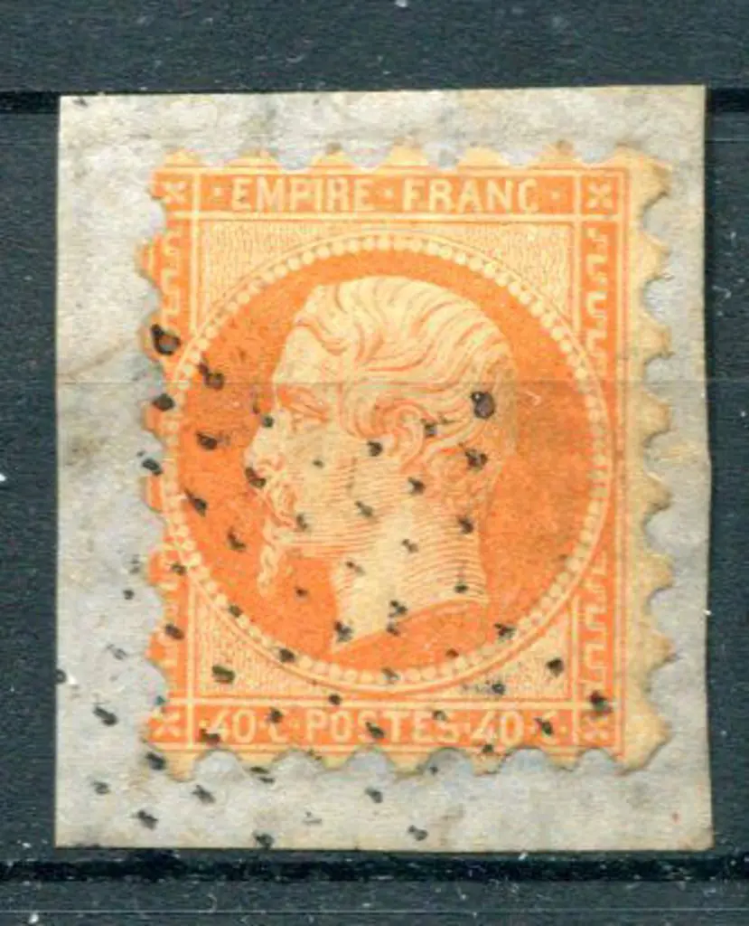 France 1861 40¢ Napoleon III unofficial perf.7. ... Image 1++