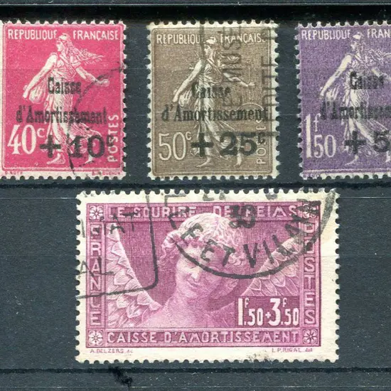 France 1930 1f50 + 3f50 "Sourire de Reims" Sinking ...