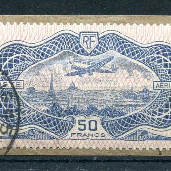 France 1936 50f "banknote" Airmail. Fine used on ...