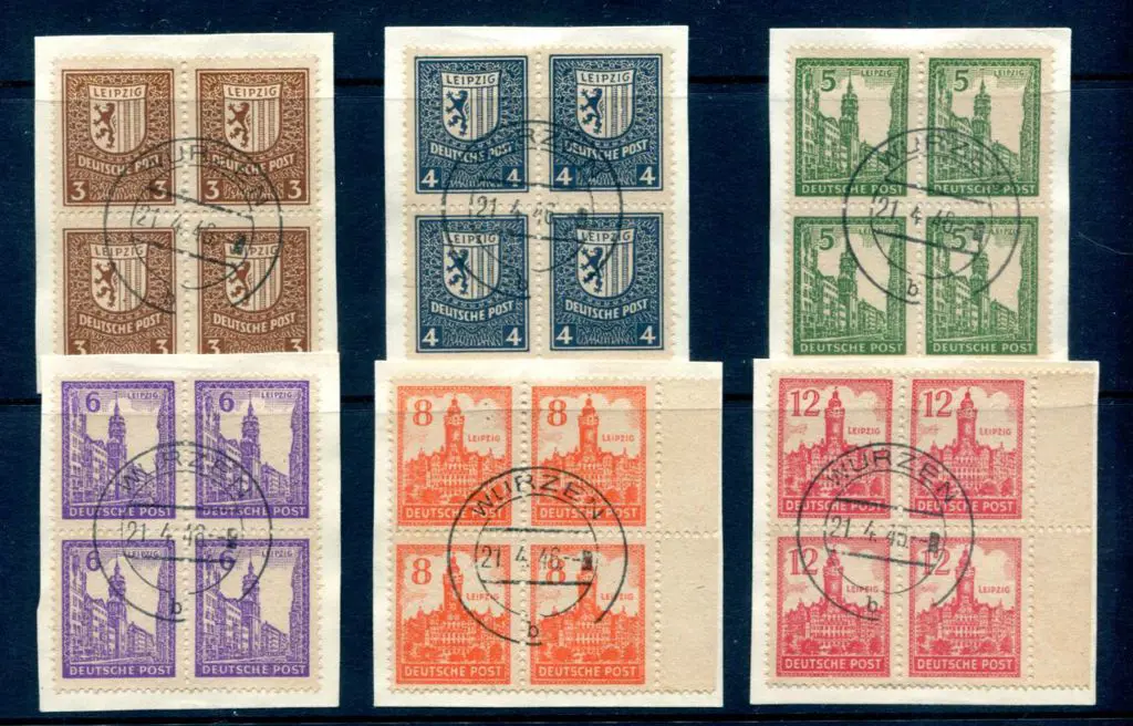 Germany-Russian Zone West Saxony 1946 3pf to 12pf, ... Image 1++