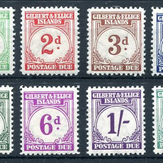 Gilbert & Ellice Islands 1940 1d to 1/6d Postage ...