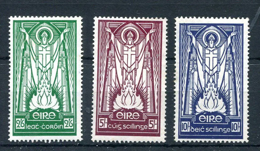 Ireland 1937 2/6d to 10/- St Patrick "Se" wmk set ... Image 1++