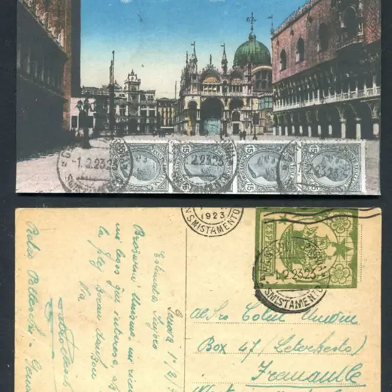 Italy 1923 (1st Feb) "Venezia Piazzetta S. Marco e ...