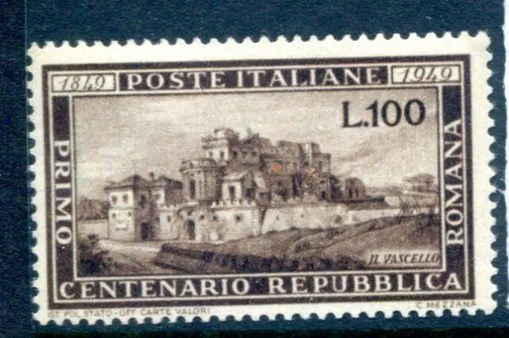 Italy 1949 100l Roman Republic Centenary. Fine MUH ... Image 1++