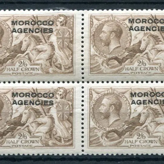 Morocco Agencies 1914/31 2/6d yellow-brown ovptd ...