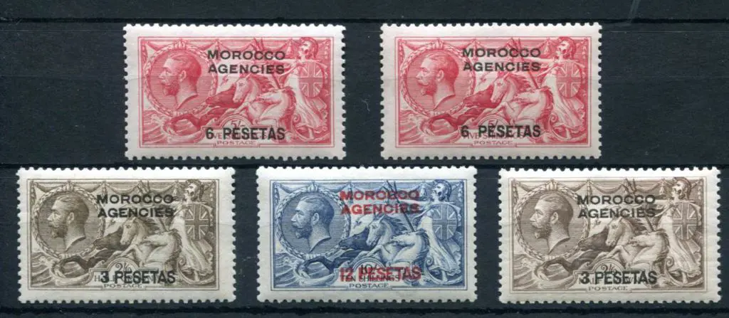 Morocco Agencies 1914/26 Spanish Currency ovpts on ... Image 1++
