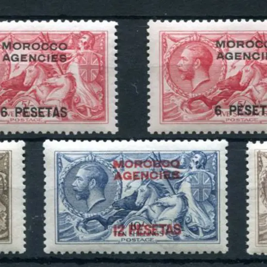 Morocco Agencies 1914/26 Spanish Currency ovpts on ...