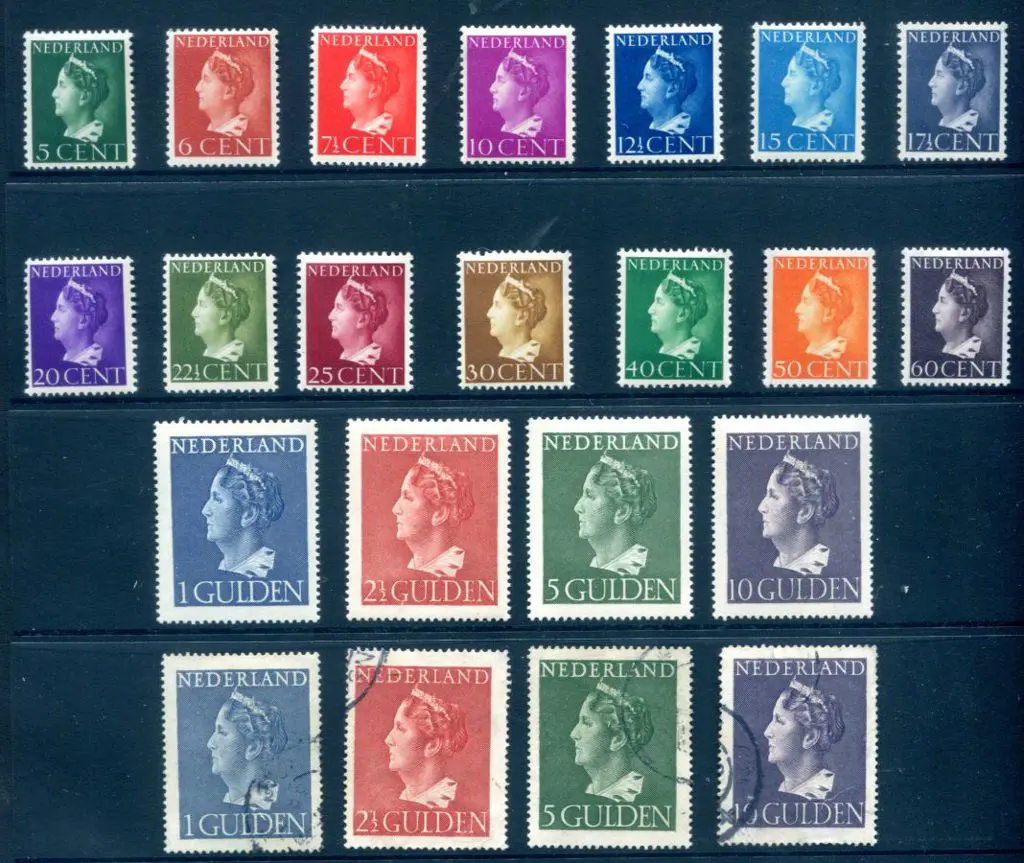 Netherlands 1940/47 5c to 10G Queen Wilhelmina ... Image 1++
