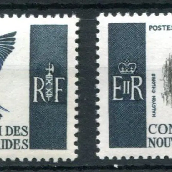 New Hebrides-French 1963 5f Bird. Fresh MUH x 2. ...