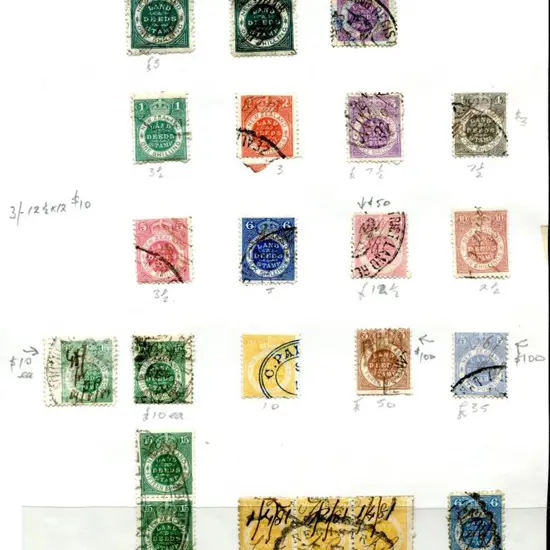 New Zealand "Land Deeds" 1/- (2) & 3/- large ...