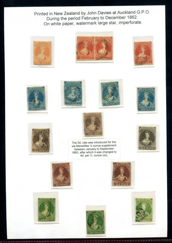 New Zealand 1862 1d vermilion pair & single, ... Image 1++